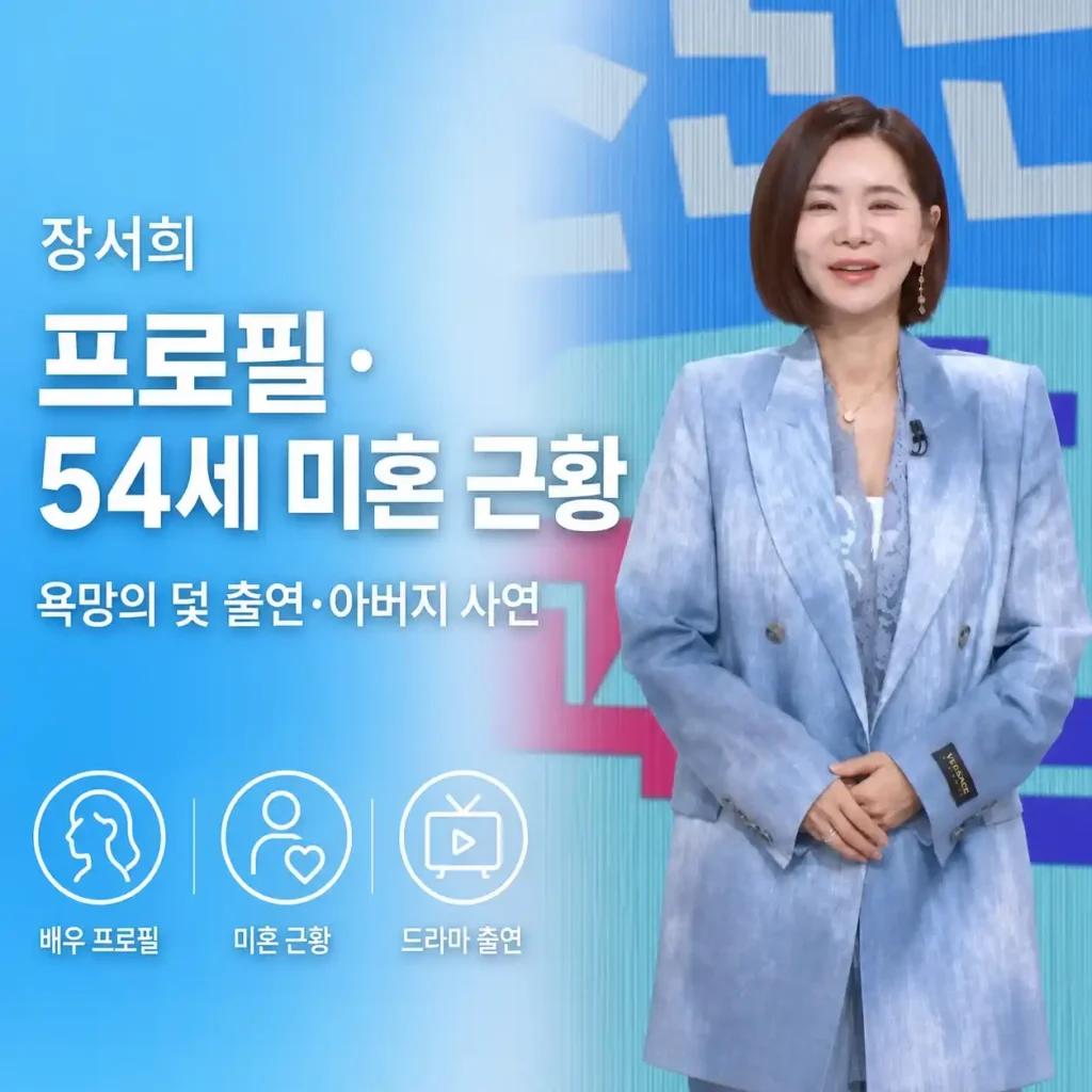 장서희 프로필·결혼, 54세 미혼 근황…아버지·성형설·욕망의 덫까지