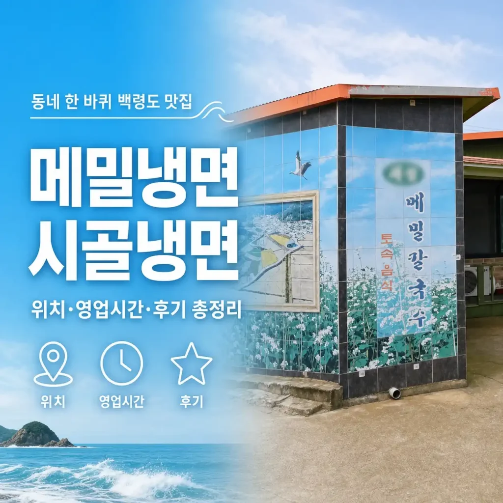 동네 한 바퀴 백령도 시골냉면