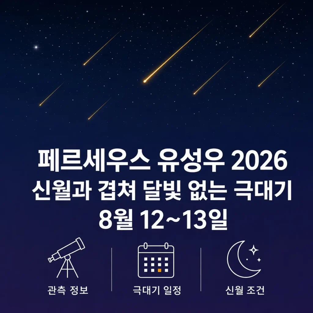 페르세우스 유성우 2026