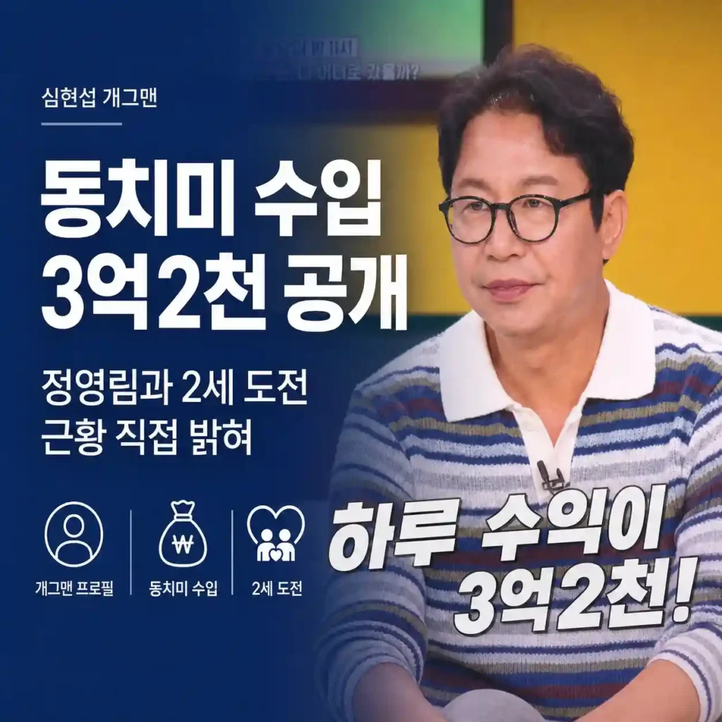 심현섭 개그맨 | 정영림과 2세 도전 근황 및 동치미에서 사연