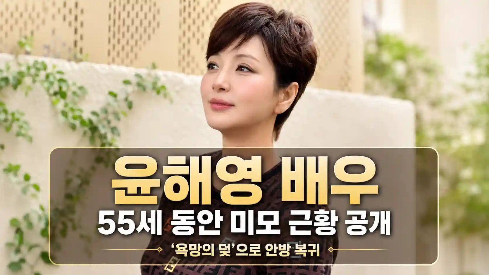 윤해영 배우 55세 동안 미모 및 욕망의 덫으로 안방 복귀